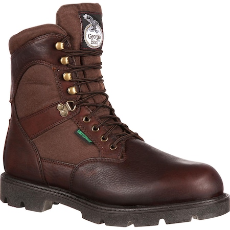 Georgia Boot Homeland, Men's Insulated Waterproof Work Boot, 10.5 M, Leather, 8 in Height, Brown G109